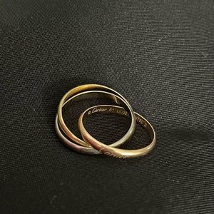 Cartier Trinity Ring 61 Rose, White, and Yellow Gold